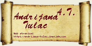 Andrijana Tulać vizit kartica